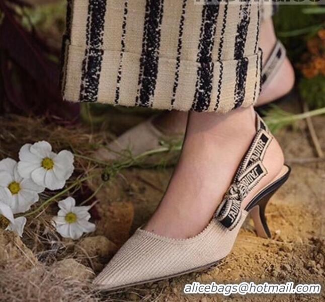 Reasonable Price Dior J'Adior Technical Fabric Slingback Pump With 9.5cm Heel CD1827 Beige