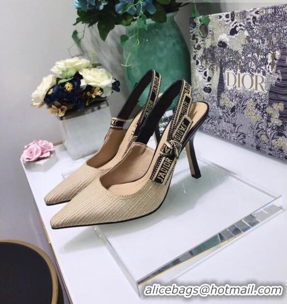 Reasonable Price Dior J'Adior Technical Fabric Slingback Pump With 9.5cm Heel CD1827 Beige