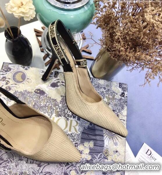 Reasonable Price Dior J'Adior Technical Fabric Slingback Pump With 9.5cm Heel CD1827 Beige