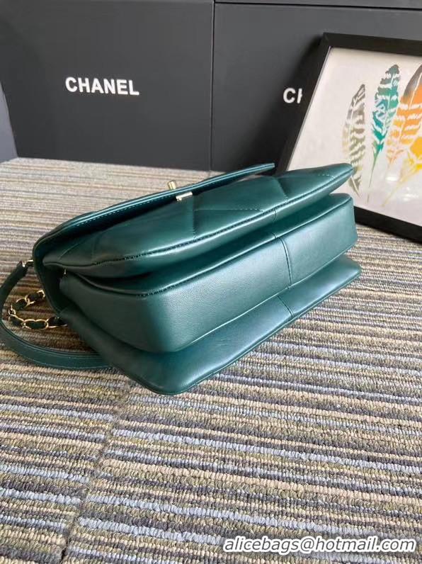 Best Price Chanel CC original lambskin top handle flap bag A92236 green&Gold-Tone Metal