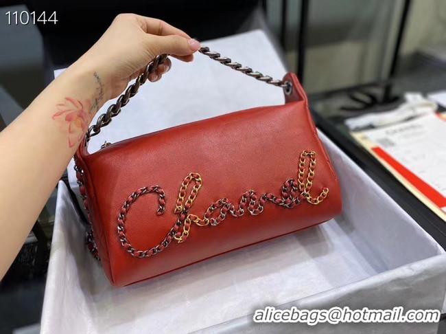 Discount Chanel Original Soft Leather Small Shoulder bag AS0592 red