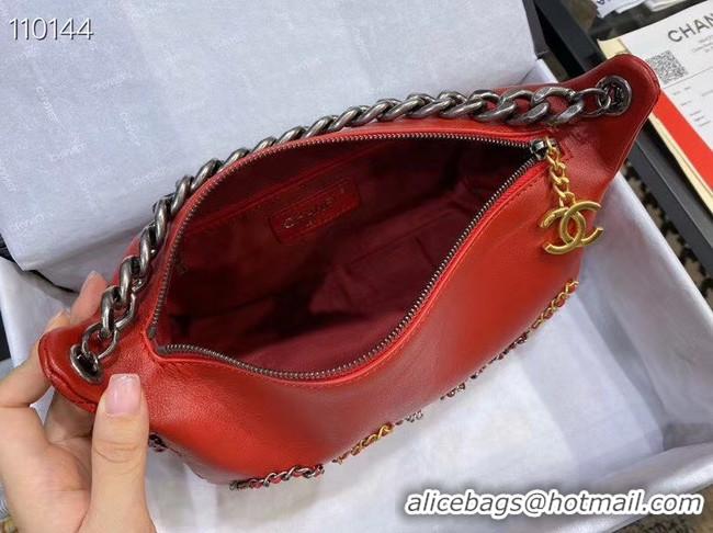 Discount Chanel Original Soft Leather Small Shoulder bag AS0592 red