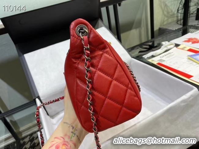 Discount Chanel Original Soft Leather Small Shoulder bag AS0592 red