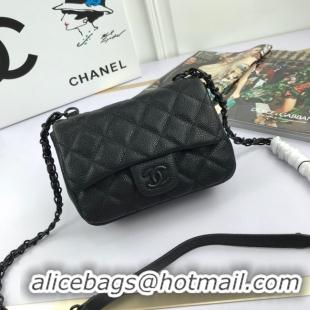 Stylish Chanel mini flap bag 8219 black