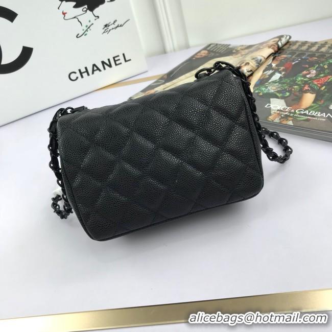 Stylish Chanel mini flap bag 8219 black