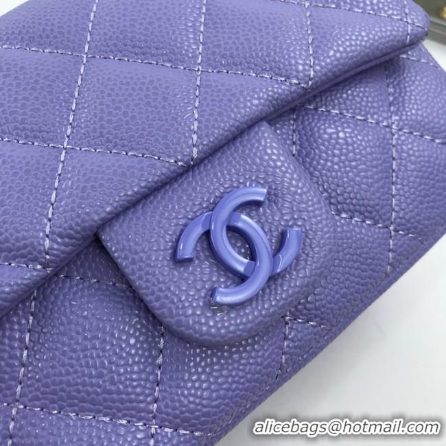 Good Quality Chanel mini flap bag 8219 Lavender