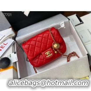 Grade Quality Chanel MINI Flap Bag Original Sheepskin Leather AS1786 Red