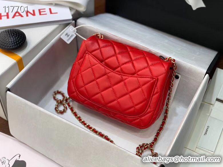 Grade Quality Chanel MINI Flap Bag Original Sheepskin Leather AS1786 Red