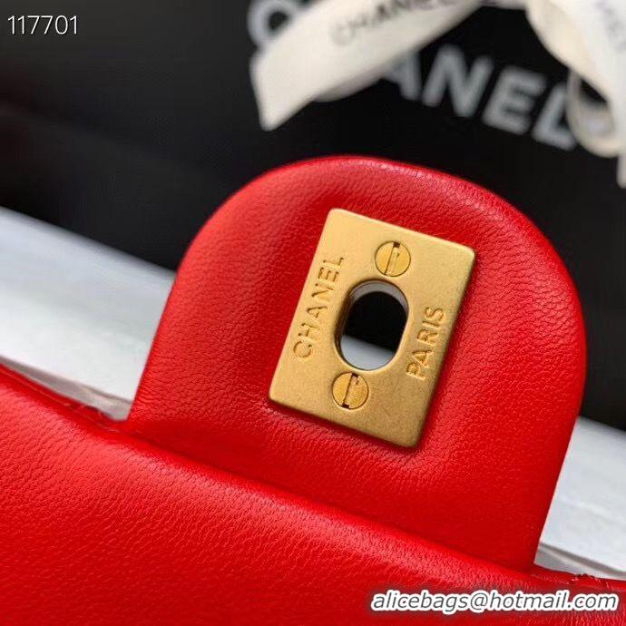 Grade Quality Chanel MINI Flap Bag Original Sheepskin Leather AS1786 Red