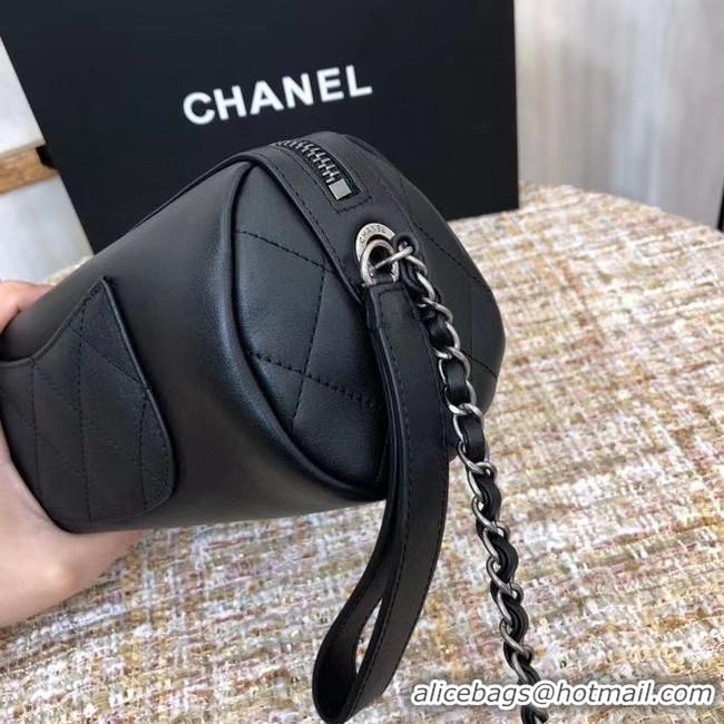 Top Sale Chanel Original Sheepskin Leather Bowling Bag AS1779 black