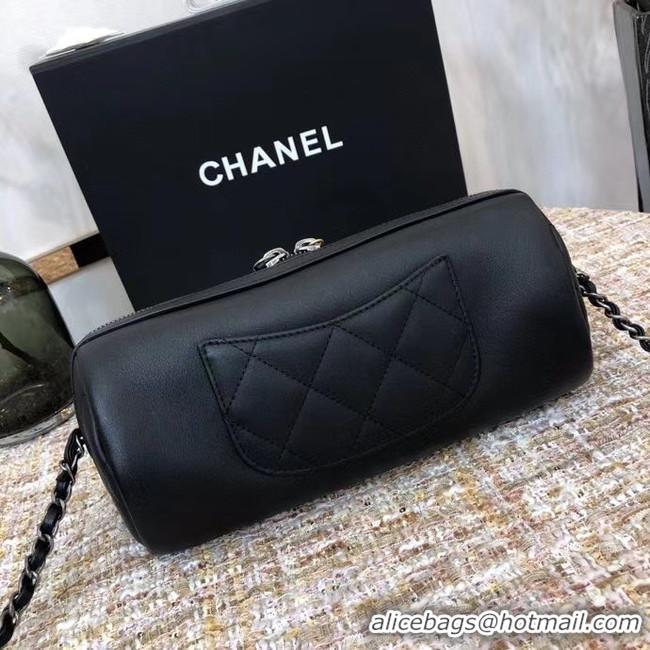 Top Sale Chanel Original Sheepskin Leather Bowling Bag AS1779 black