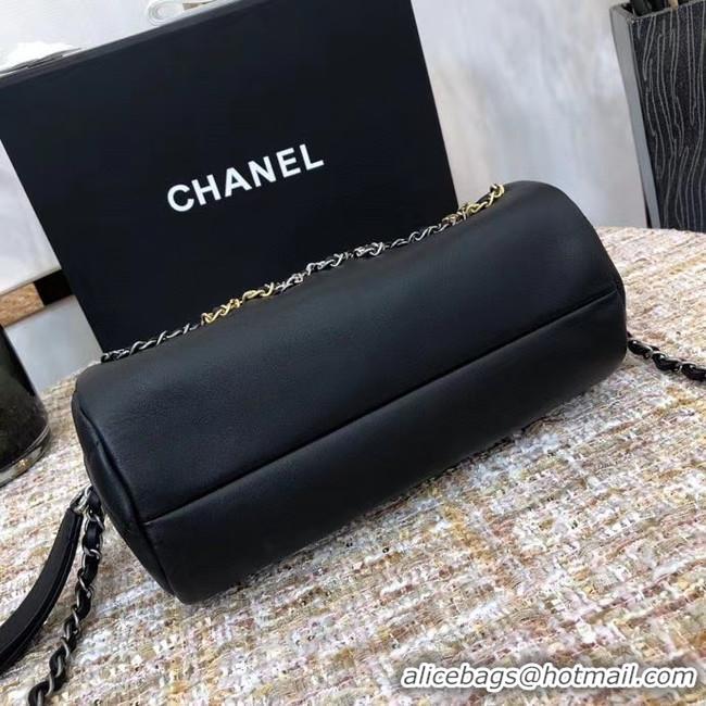 Top Sale Chanel Original Sheepskin Leather Bowling Bag AS1779 black