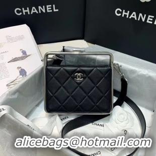 Top Quality Chanel Original Sheepskin Leather clutch bag AS1732 black