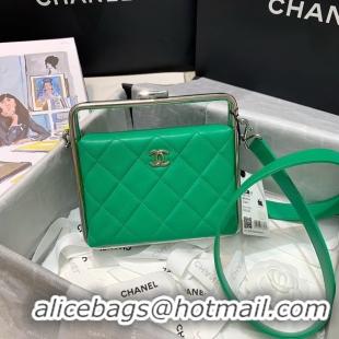 Fashion Chanel Original Sheepskin Leather clutch bag AS1732 green