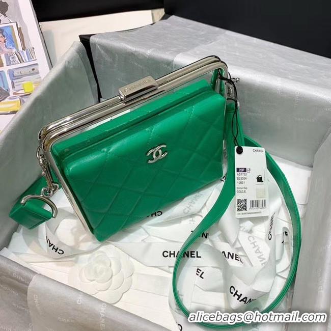 Fashion Chanel Original Sheepskin Leather clutch bag AS1732 green