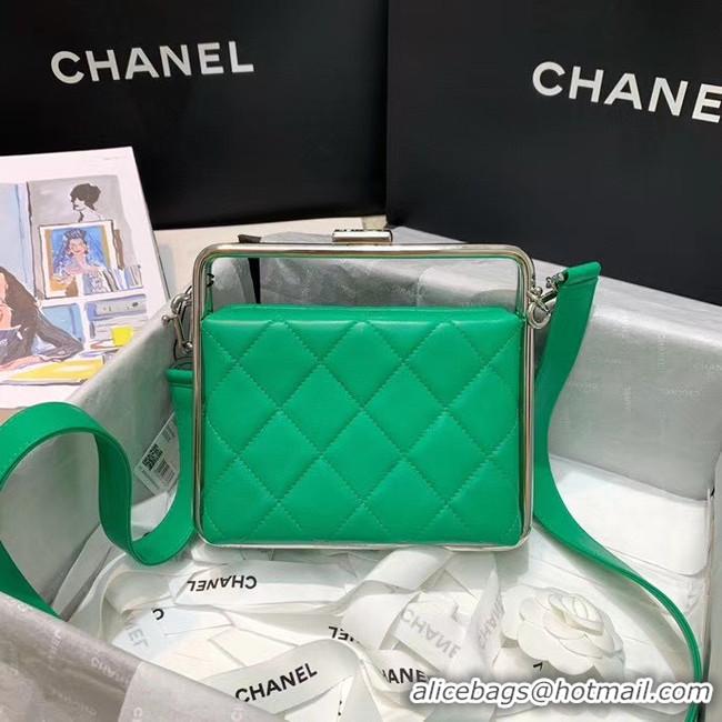 Fashion Chanel Original Sheepskin Leather clutch bag AS1732 green