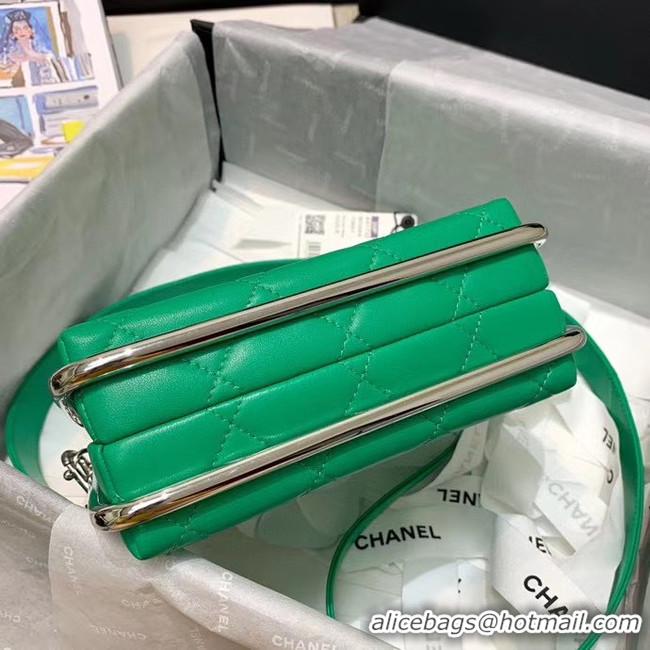 Fashion Chanel Original Sheepskin Leather clutch bag AS1732 green