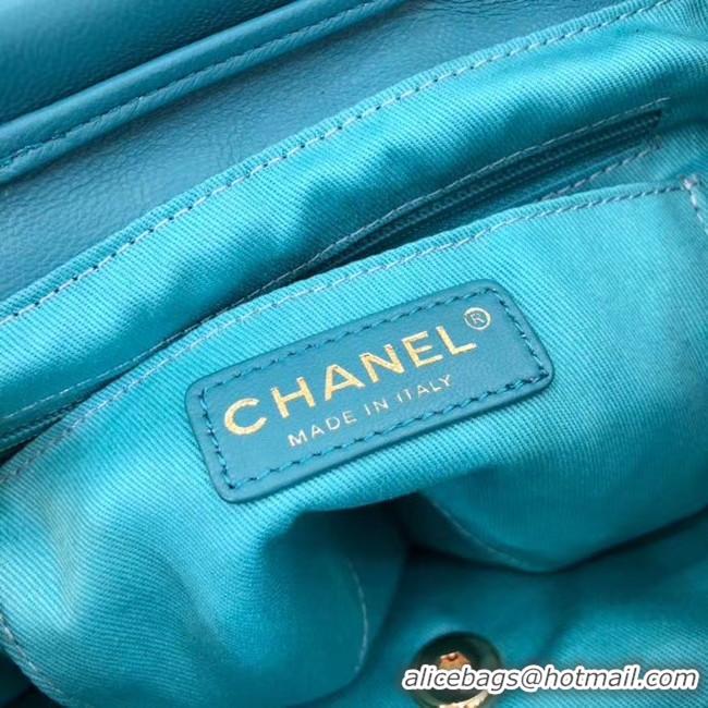 Good Quality Chanel Backpack Sheepskin Original Leather 83431 sky blue