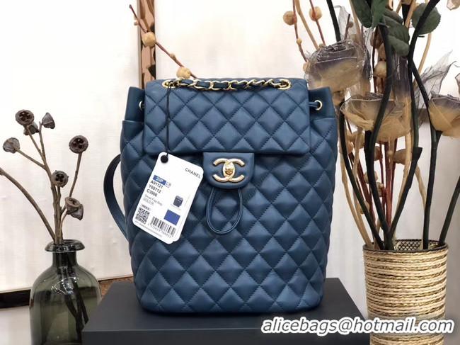 New Style Chanel Backpack Sheepskin Original Leather 83431 blue