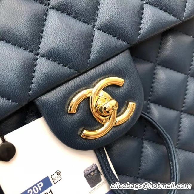 New Style Chanel Backpack Sheepskin Original Leather 83431 blue