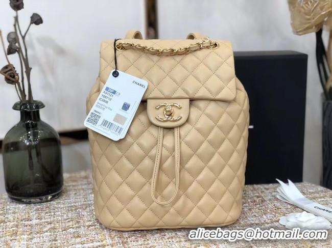 Low Price Chanel Backpack Sheepskin Original Leather 83431 Beige