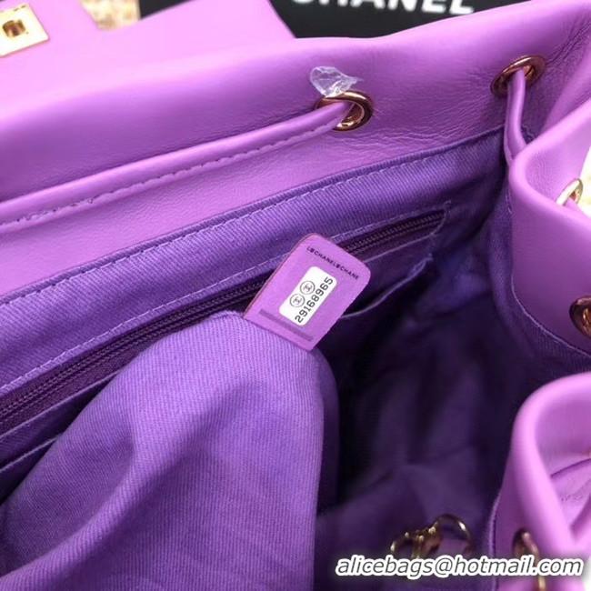 Best Price Chanel Backpack Sheepskin Original Leather 83431 Lavender