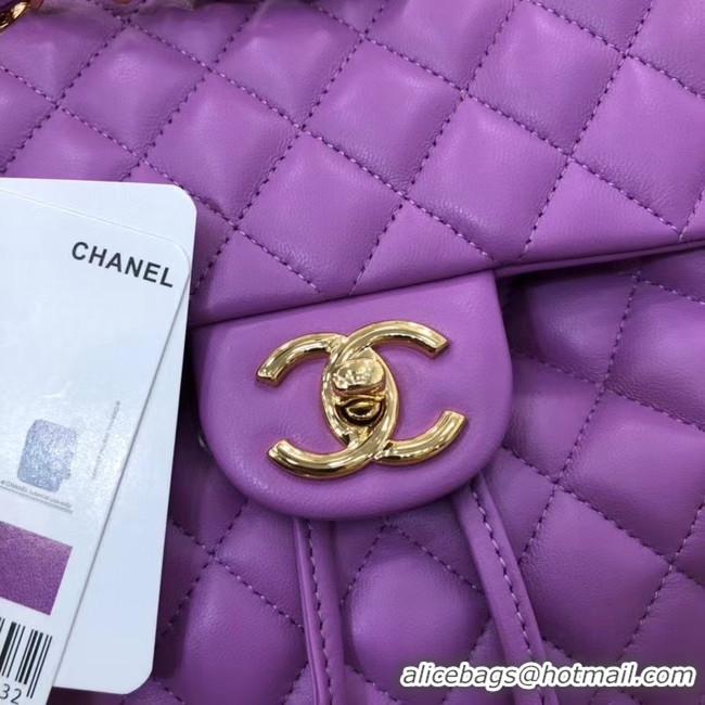 Best Price Chanel Backpack Sheepskin Original Leather 83431 Lavender