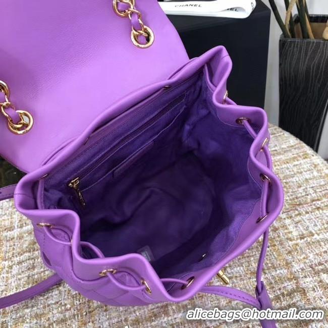 Best Price Chanel Backpack Sheepskin Original Leather 83431 Lavender