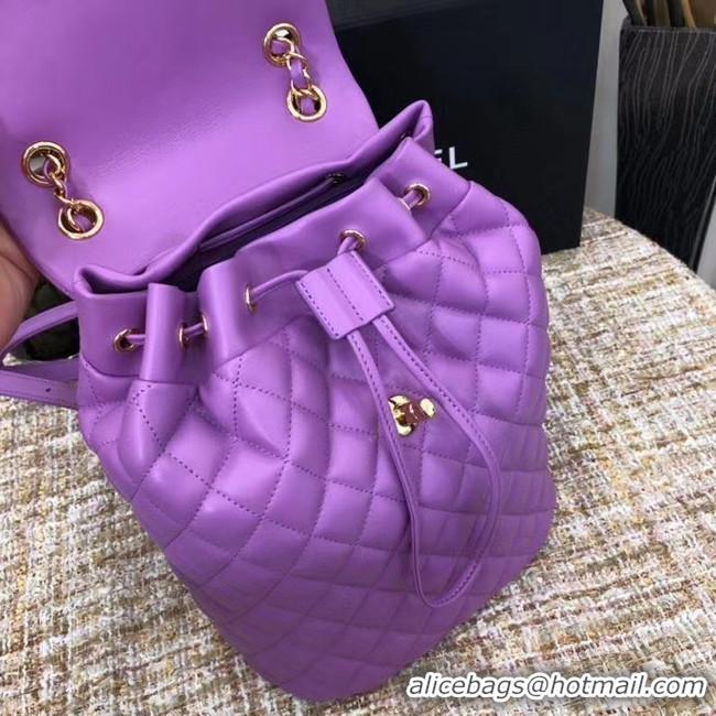 Best Price Chanel Backpack Sheepskin Original Leather 83431 Lavender