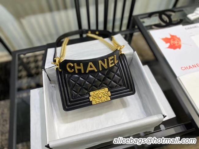 Low Cost Small boy chanel handbag AS67085 black