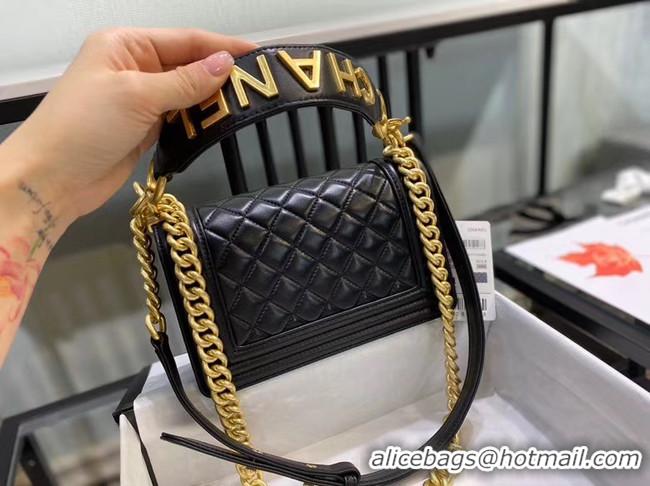 Low Cost Small boy chanel handbag AS67085 black