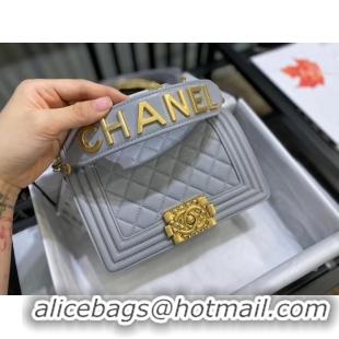 Grade Design Small boy chanel handbag AS67085 grey