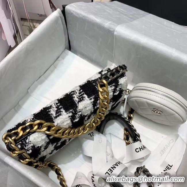 Custom CHANEL 19 Flap Bag WOC 33817 white&Black