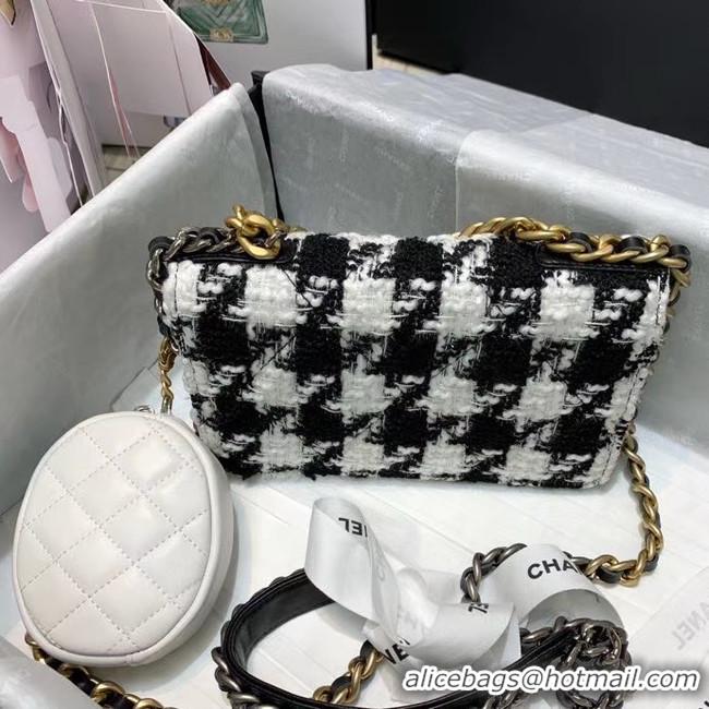 Custom CHANEL 19 Flap Bag WOC 33817 white&Black