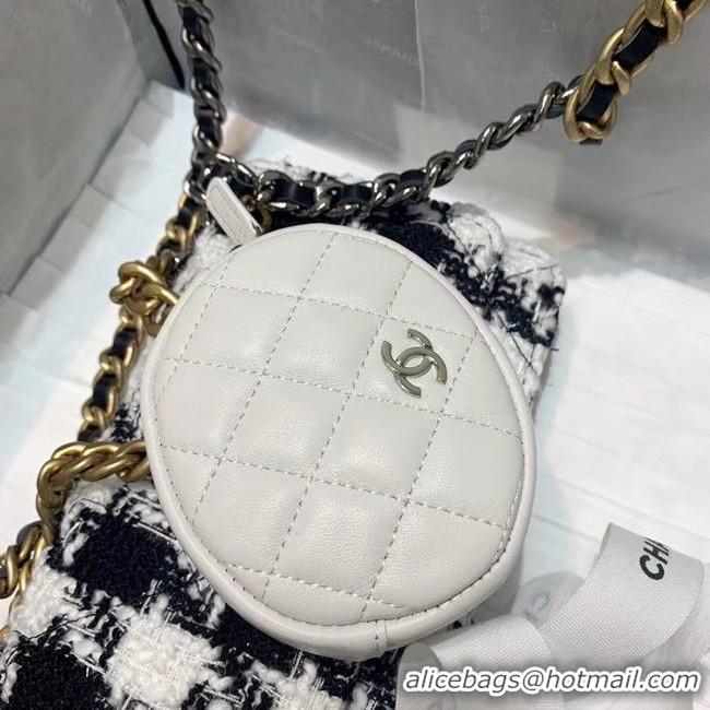 Custom CHANEL 19 Flap Bag WOC 33817 white&Black