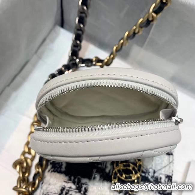 Custom CHANEL 19 Flap Bag WOC 33817 white&Black