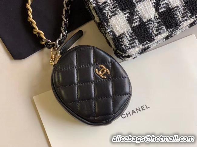 Charming CHANEL 19 Flap Bag WOC 33817 black&white