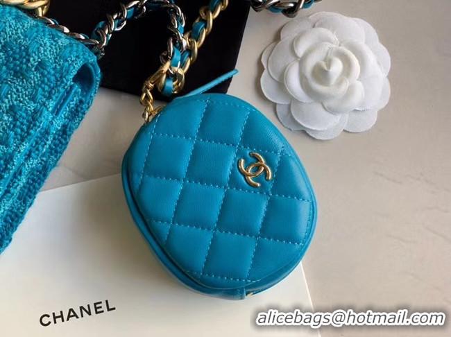 Low Price CHANEL 19 Flap Bag WOC 33817 blue