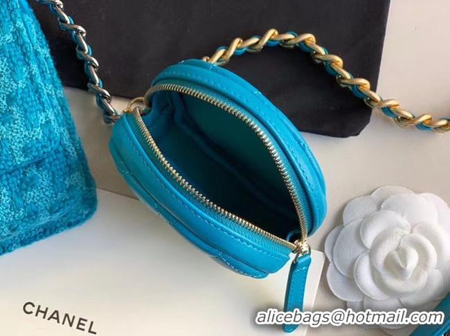 Low Price CHANEL 19 Flap Bag WOC 33817 blue