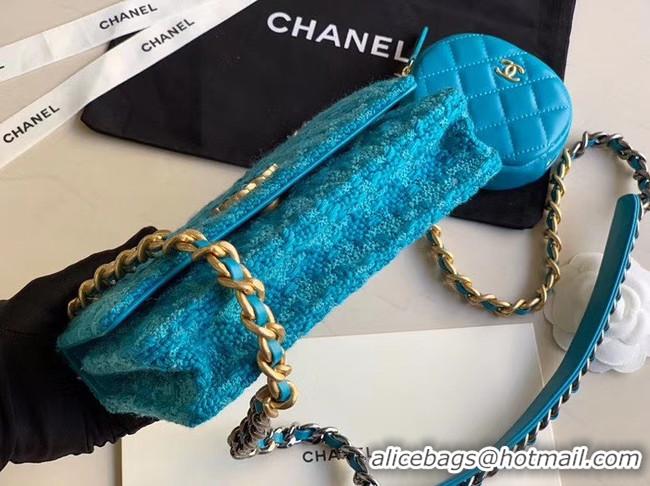 Low Price CHANEL 19 Flap Bag WOC 33817 blue