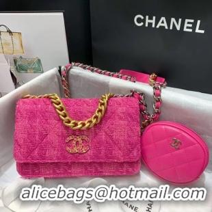 Grade Quality CHANEL 19 Flap Bag WOC 33817 rose