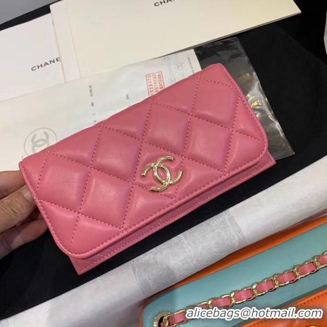 Top Design CHANEL Small camera bag lambskin & Gold-Tone Metal AS1367 Pink&orange&green