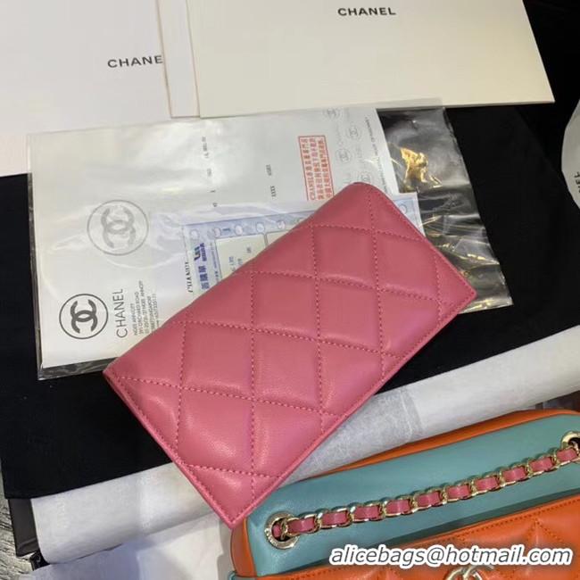 Top Design CHANEL Small camera bag lambskin & Gold-Tone Metal AS1367 Pink&orange&green