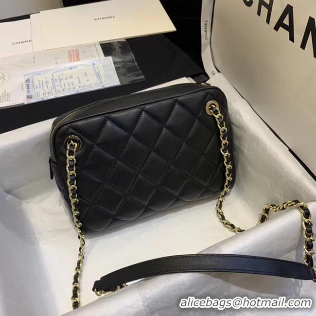 Low Price CHANEL Small camera bag lambskin & Gold-Tone Metal AS1367 black