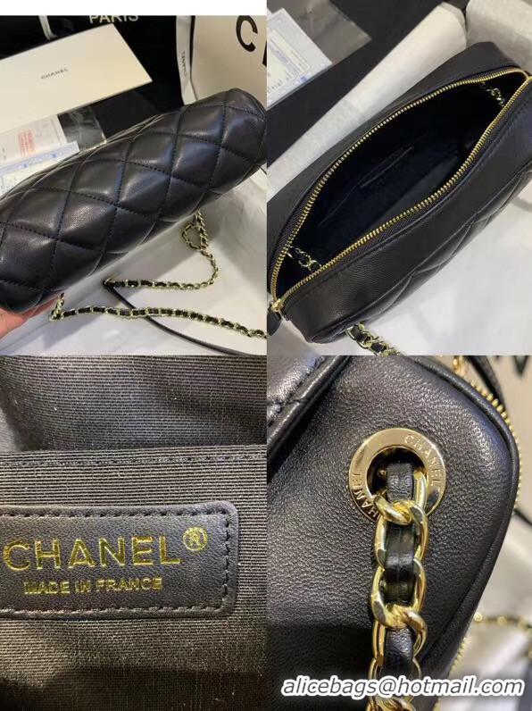 Low Price CHANEL Small camera bag lambskin & Gold-Tone Metal AS1367 black