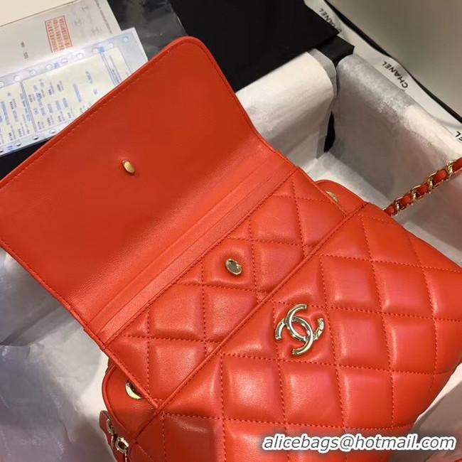 Best Price CHANEL Small camera bag lambskin & Gold-Tone Metal AS1367 red