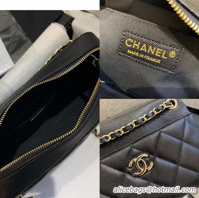 Most Popular CHANEL Small camera bag Grained Calfskin & Gold-Tone Metal AS1367 black