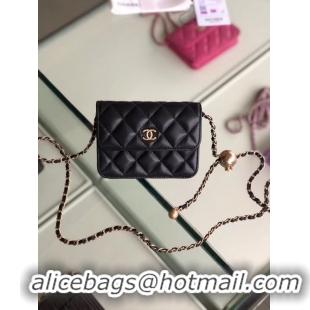 Good Quality Chanel Sheepskin Original Leather Pocket AP1461 black