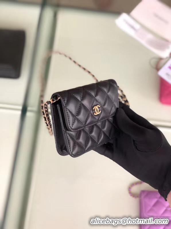 Good Quality Chanel Sheepskin Original Leather Pocket AP1461 black