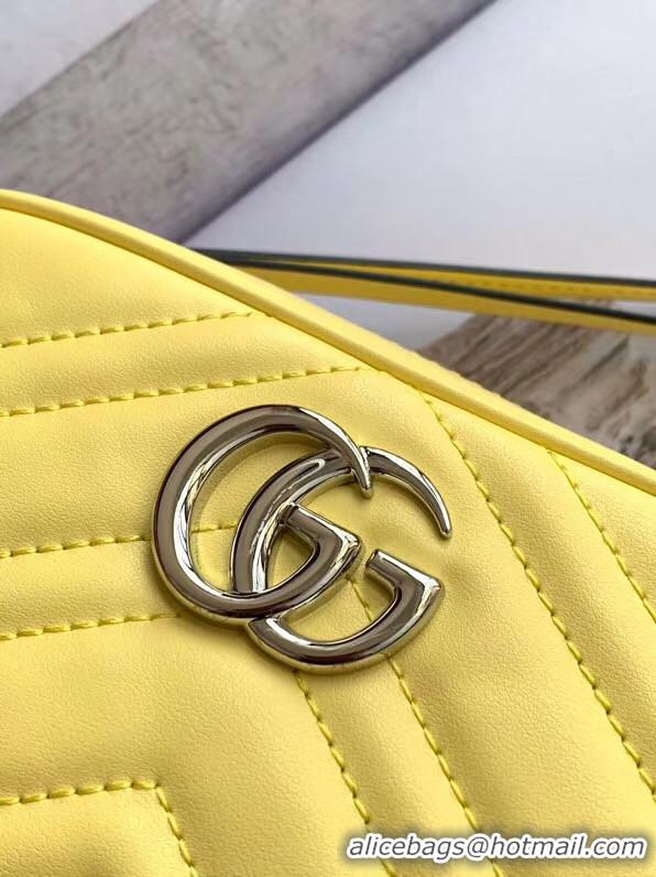 Most Popular Gucci GG Marmont Matelasse samll Shoulder Bag 447632 yellow